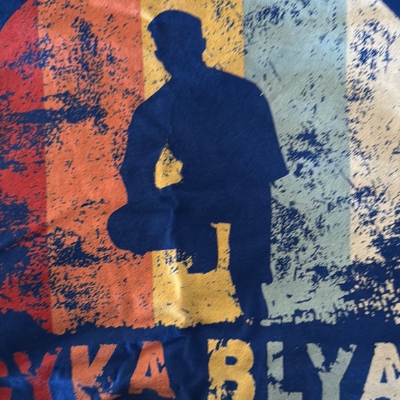 Gray and Blue Graphic Tank Tops - Picture 4 of 5